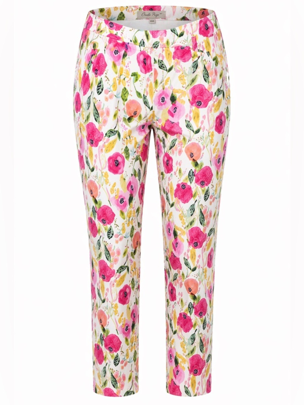 Charlie Paige Floral Pants Suzanne Allard Crop NWT Medium